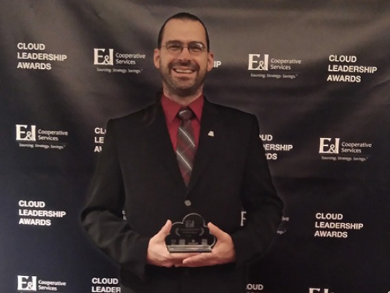 Chief Technology Officer Derek Masseth accepted the Cloud Leadership Award for UA.