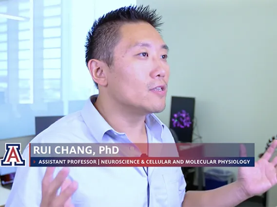 Dr. Rui Chang describing his Alzheimer's research in UITS Research Computing video