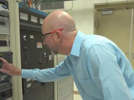 Ian Working on Broadcast Equipment