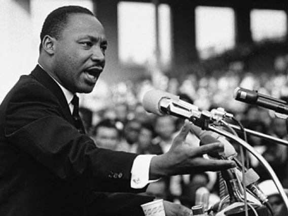 Martin Luther King Jr. giving a speech 