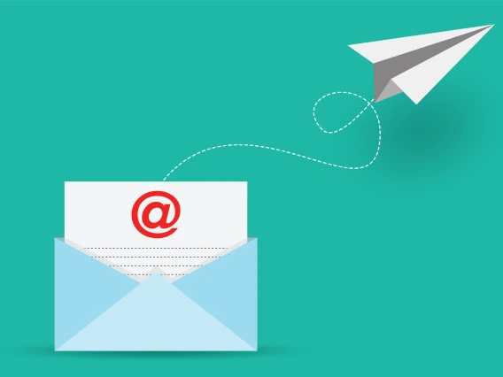 Email Airplane digital graphic