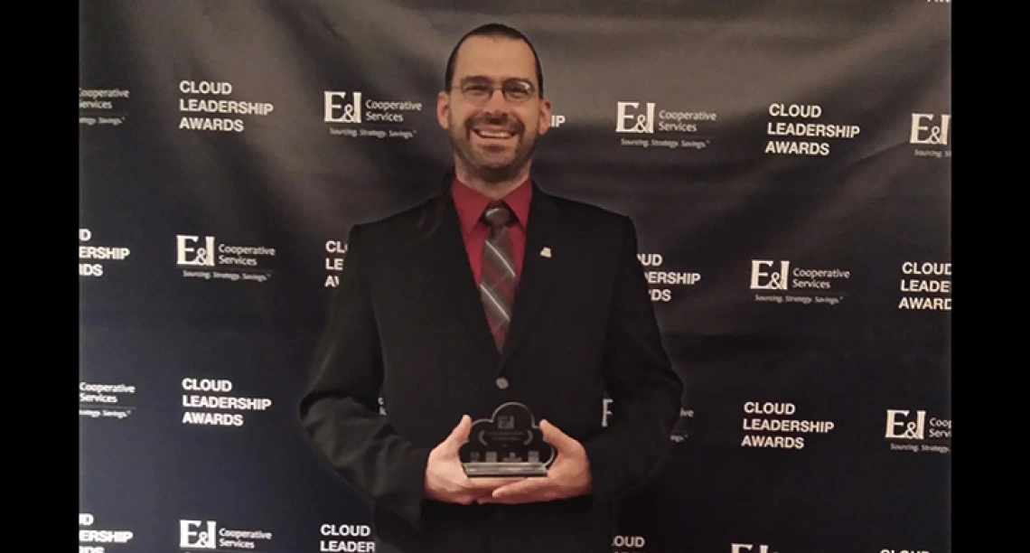 Chief Technology Officer Derek Masseth accepted the Cloud Leadership Award for UA.