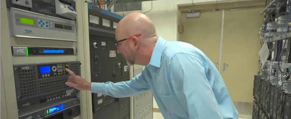 Ian Working on Broadcast Equipment