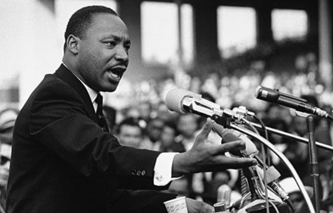 Martin Luther King Jr. giving a speech
