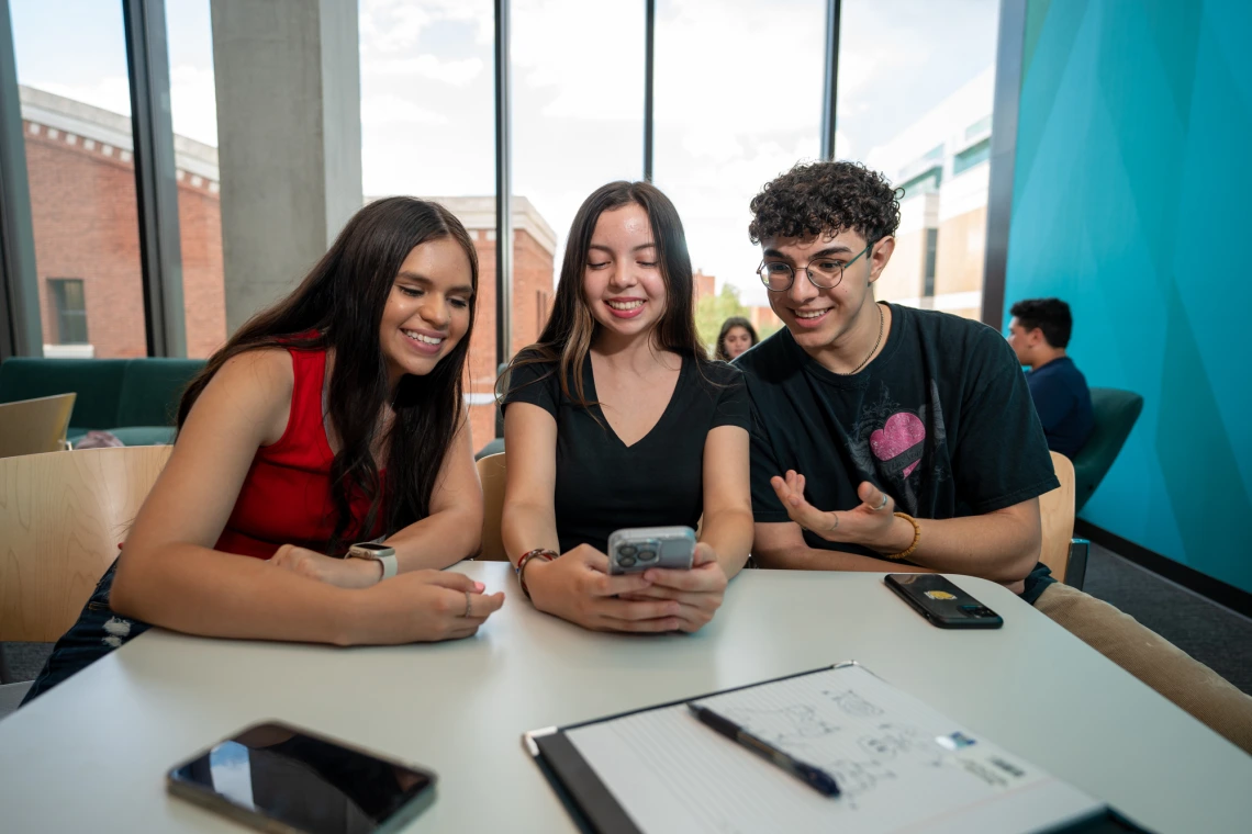 Students with Phone