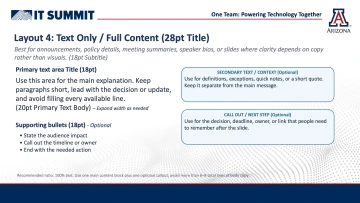 2026 IT Summit Presentation Layout 4 Slide Example