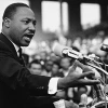 Martin Luther King Jr. giving a speech 