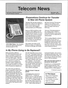 Telecom News November 1989 Cover Preview